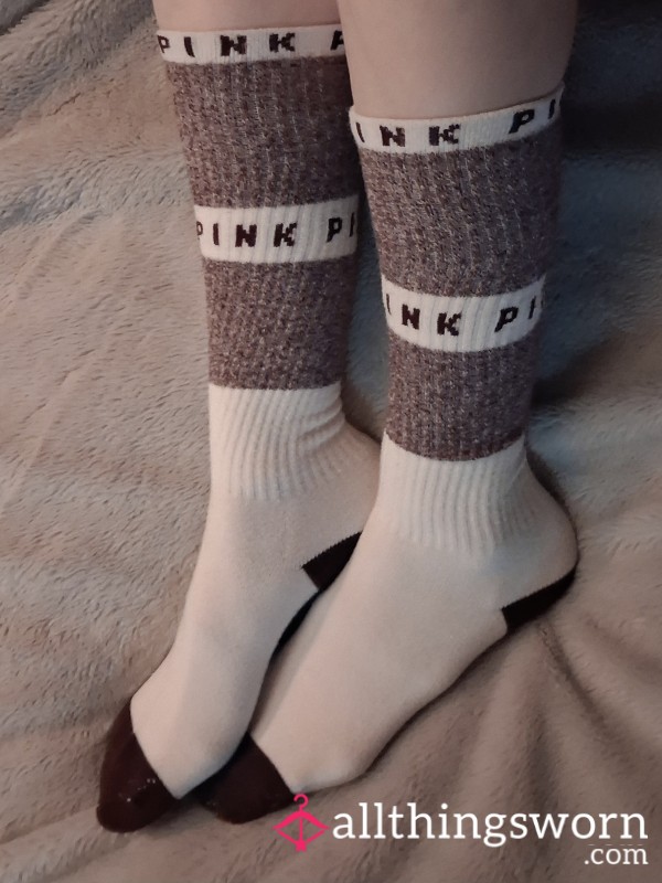 Worn Gym Socks 💜 Victoria Secret's Pink