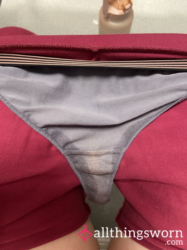 Worn Gym Thong Used Today