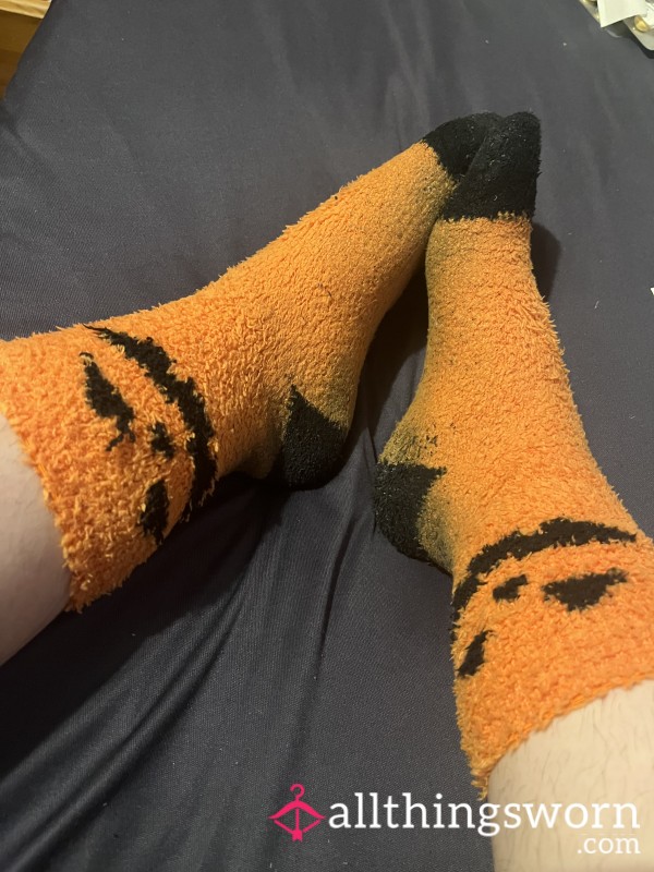 Worn Halloween Fluffy Socks Cute