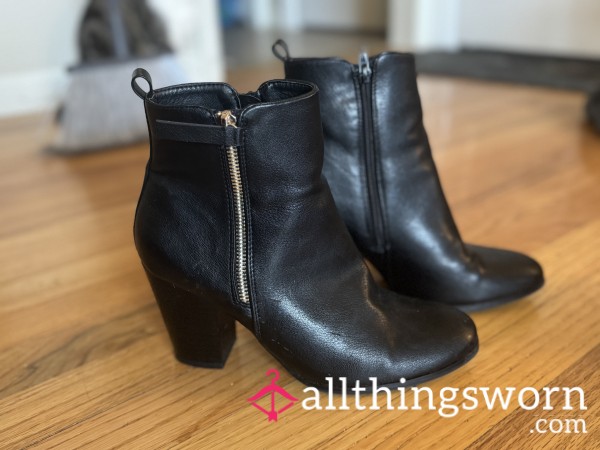 Worn High Heel Booties