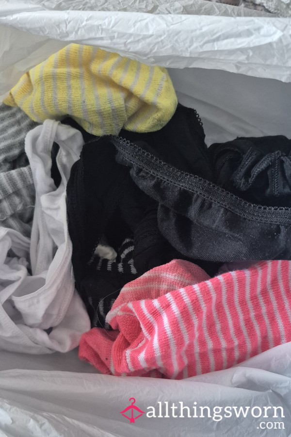 Worn Holiday Thongs And Socks Lucky Dip
