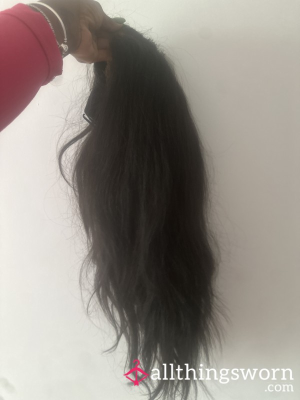 Worn Human Hair Wig