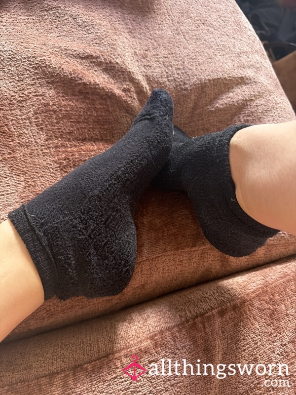 Worn In A Deli Black Socks