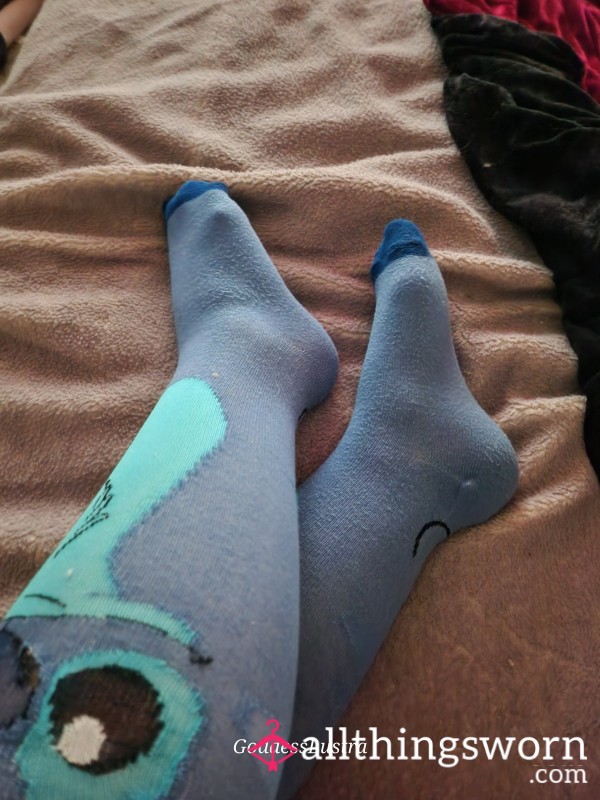 Worn Knee High Stitch Socks