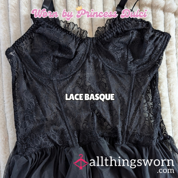 Worn Lace Basque (can Be Worn For Any Amount Of Time)
