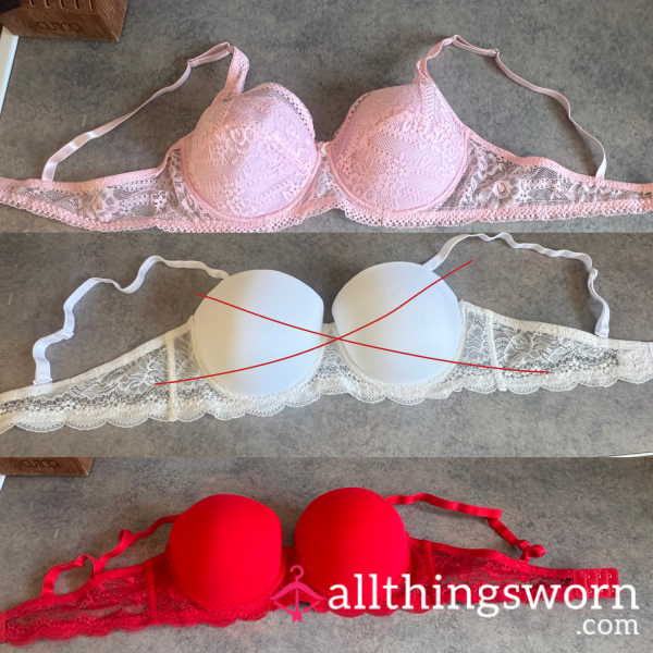 🎀 Worn Lace Bra Collection 🎀