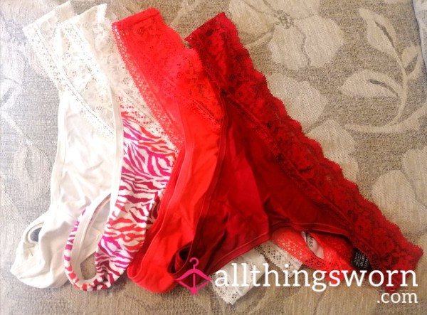 Worn Lace & Cotton Thong