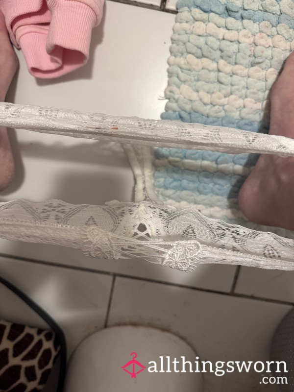 Worn Lace Thong