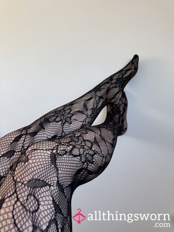 Worn Lace Tights