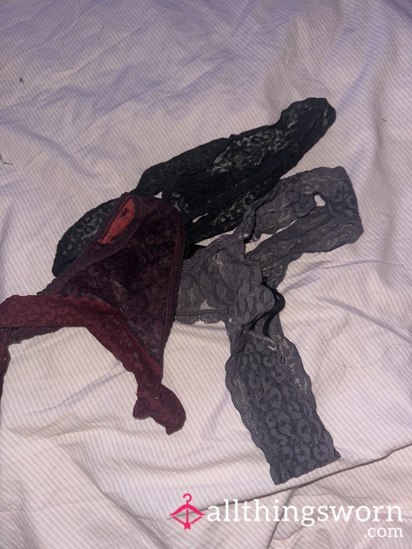 Worn Lacey Thongs