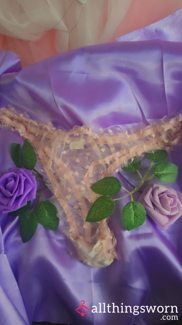 Worn Lacy Thong Panties