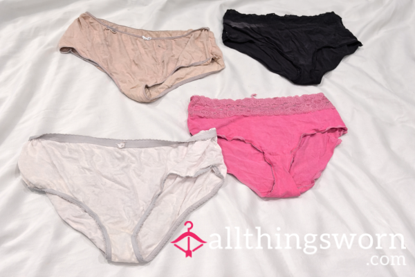 Worn Large Cotton Granny Pants