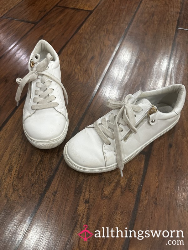 Worn Leather Sneakers