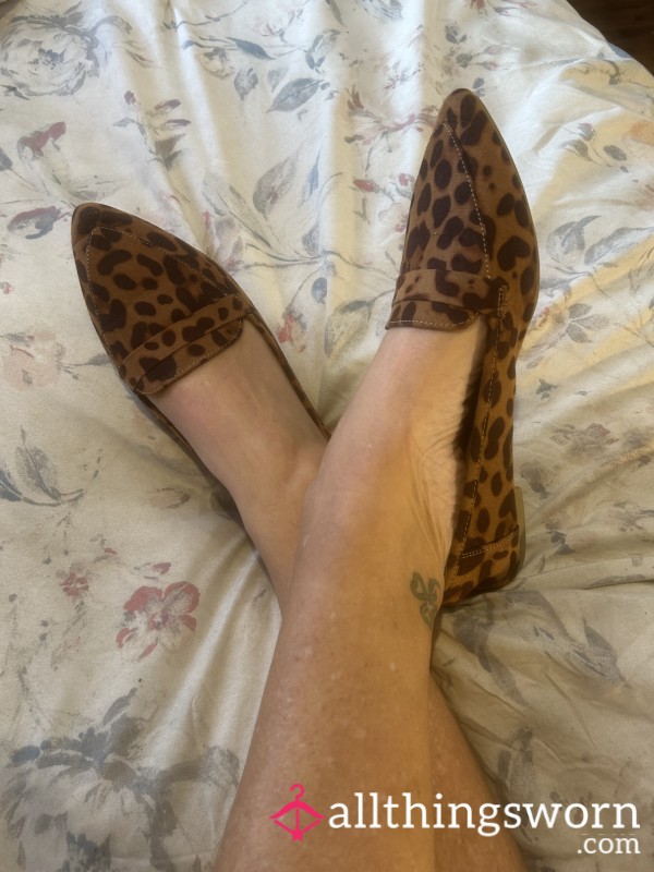Worn Leopard Print Flats! 🖤🤎 So Soft And Comfy!!!