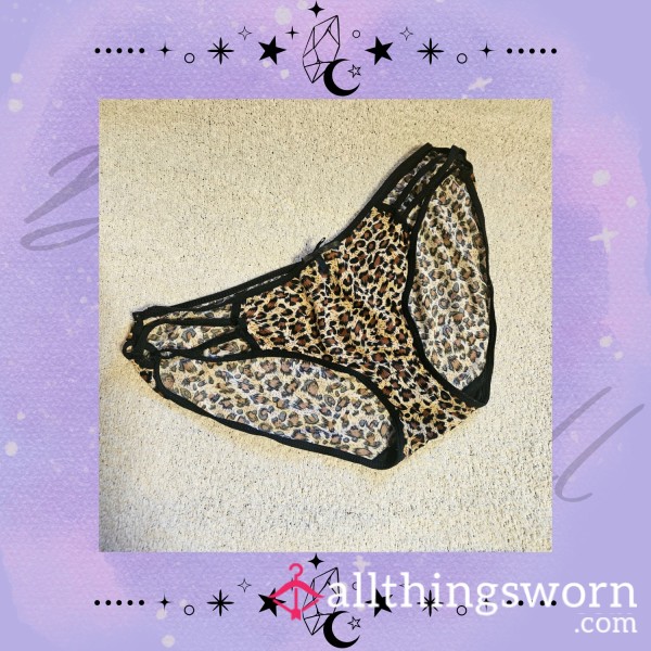 💖 Worn Leopard Print Panties 💖