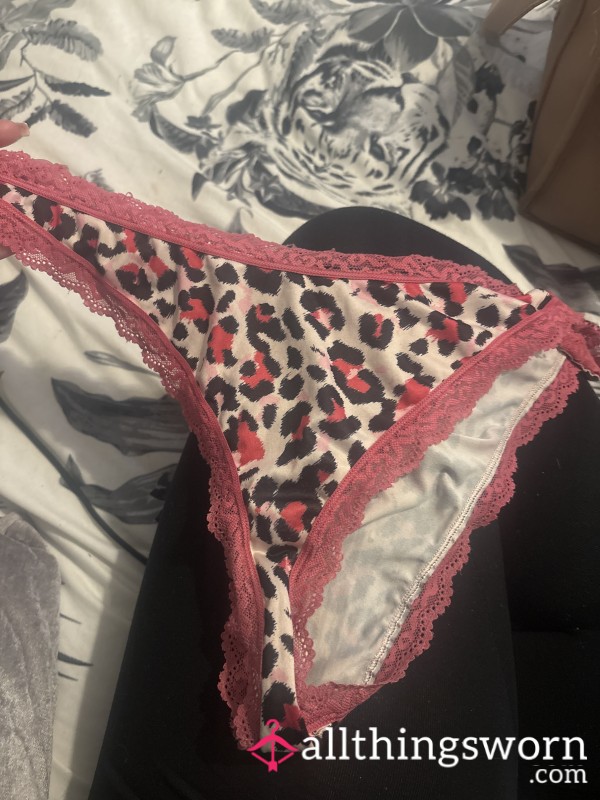 Leopard Print Pink Thong