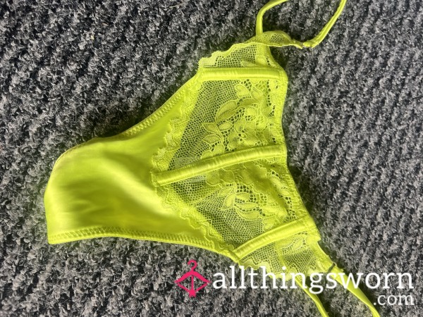 Worn Lime Green Panties Thong
