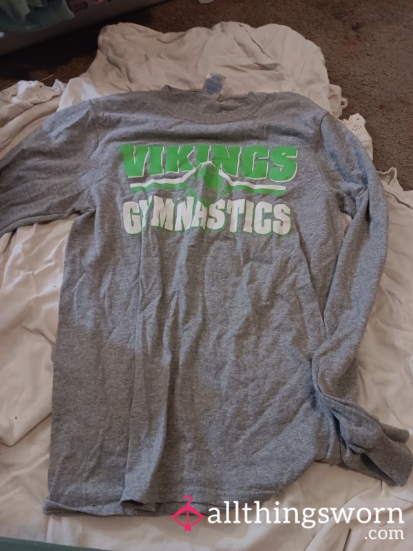 Worn Long Sleeve Tee – "Vikings Gymnastics"