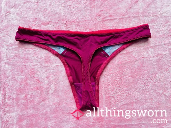 Worn Magenta Thong
