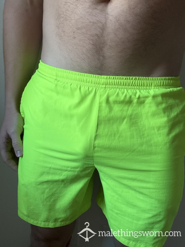Worn Neon Running Shorts