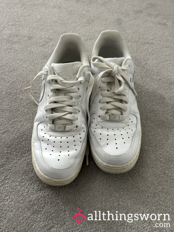 Worn Nike Air Force 1s