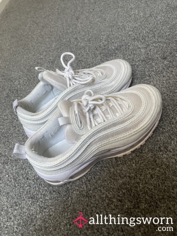 Worn Nike Air Max 97’s! UK 4.5 🤍 Worn By Your Favourite Gym Babe!