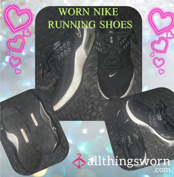 Worn Nike Running Shoes