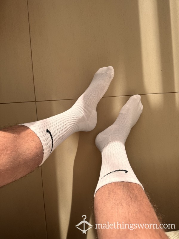 Worn Nike White Socks