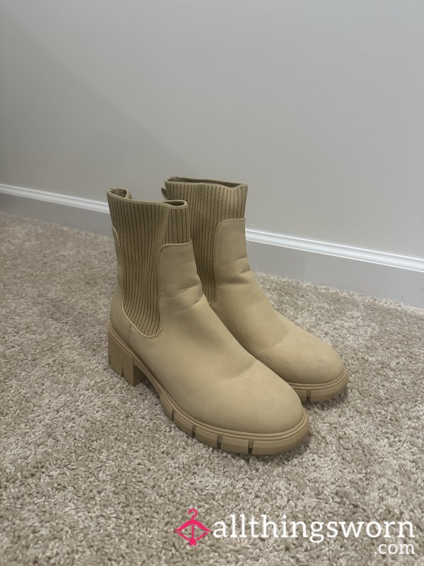 Worn Nude Booties