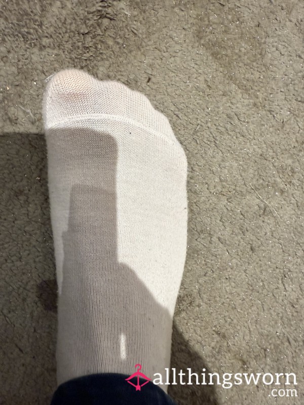 Worn Nurse Socks White
