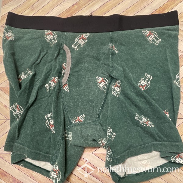 Worn Old Navy Boxer Brief, Cotton Print Robots Size Medium
