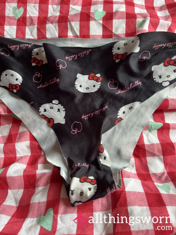 Worn For 9 Hours Hello Kitty Panties