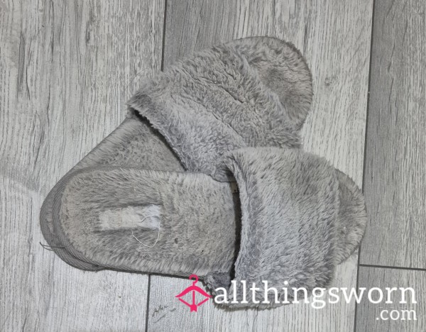 Worn Open Toe Slippers