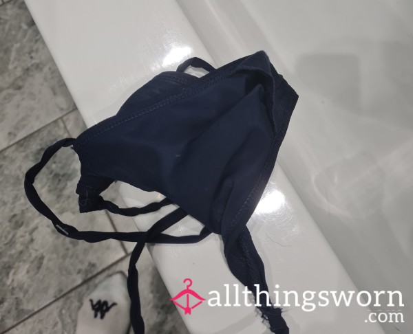 Worn Out Blue Thong