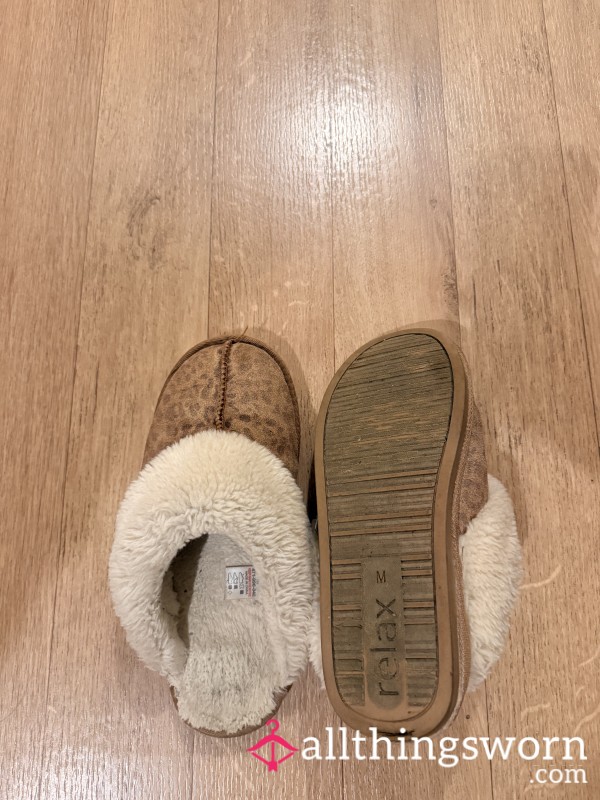 Worn Out Dirty Fluffy Slippers