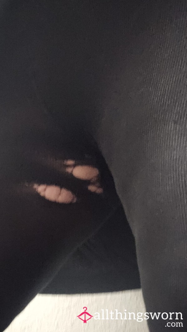 Worn Out Flight Attendant Tights