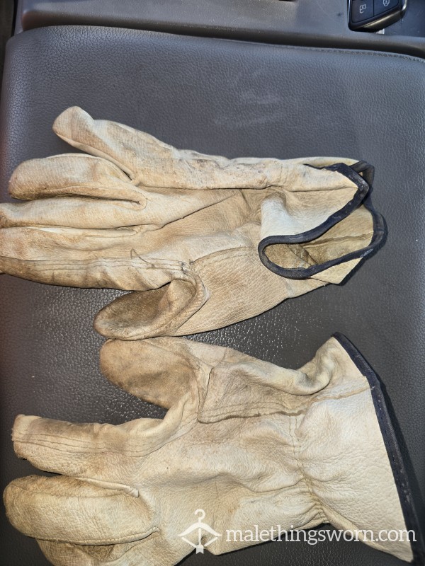 Worn Out Leather Gloves