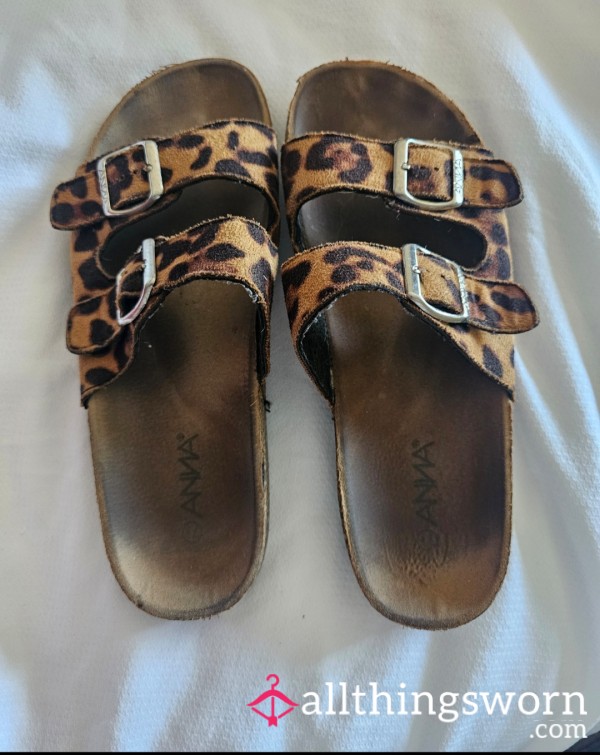Worn Out Leopard Sandals