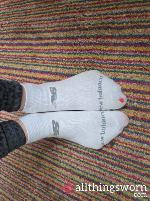Worn Out New Balance Running Socks