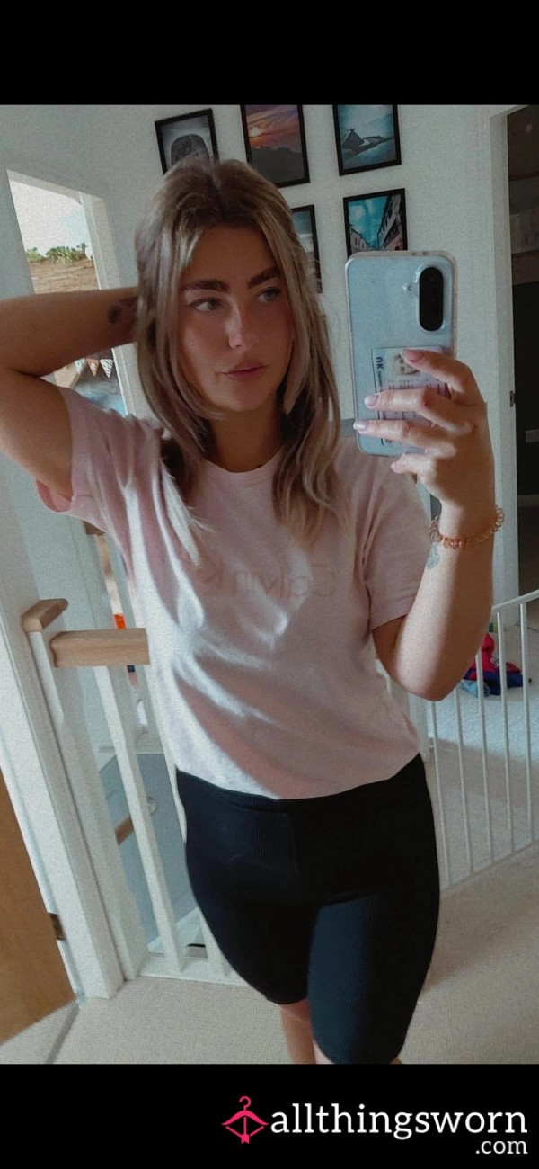 Worn Out, Old , Discoloured Arm Pits, Pink Calvin Klein T Shirt
