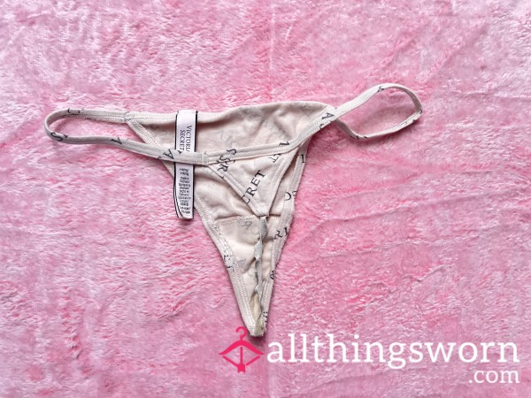 Worn Out Pink G String