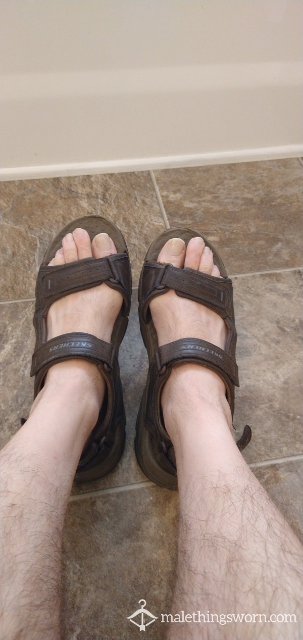 Worn Out Sandals, Size 11.5