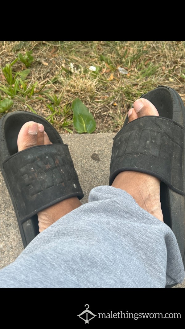Worn Out Slides. Extremely Torn And Distressed. Super Stinky/rank!