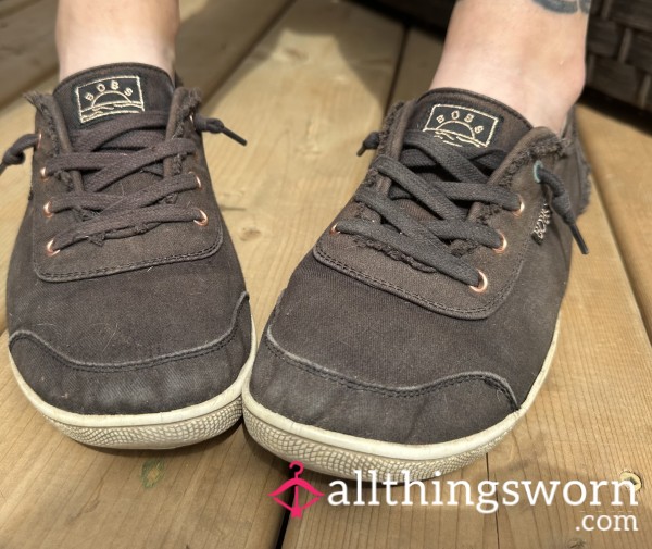 Worn Out, Sweaty Pair Of Bobs Sneakers