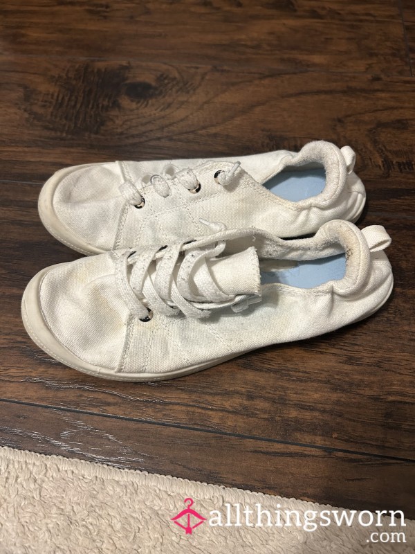 WORN OUT, White, Slip On Sneakers