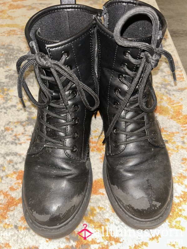Worn Out Work Boots