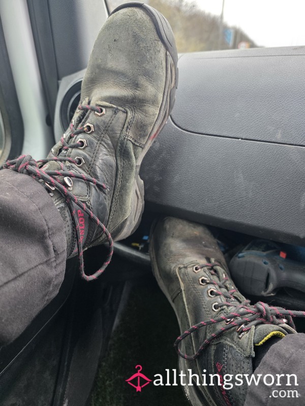Worn Out Work Boots