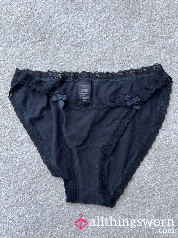 Worn Panties - Black Victoria’s Secret