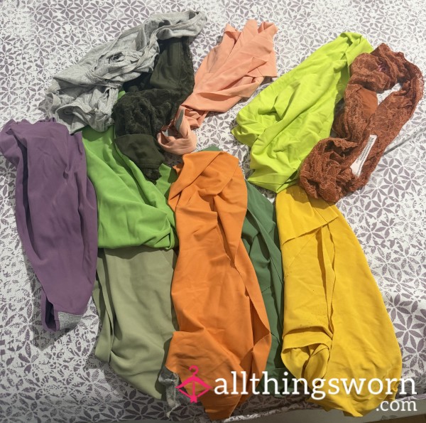 Multi Color Worn Panties (24 Hour Wear)