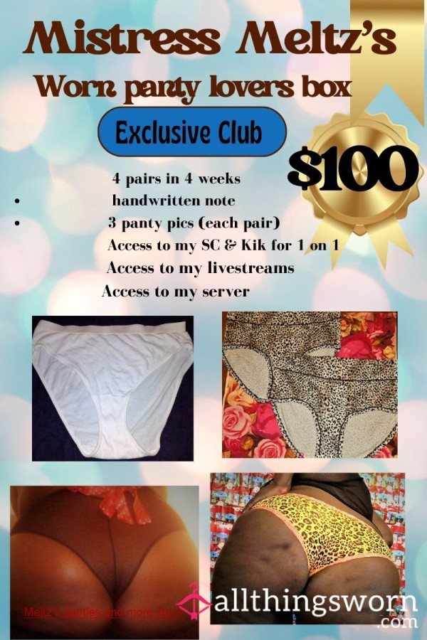Worn Panty Lovers Box Exclusive Club